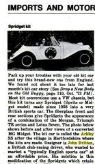 MG Midget Arkley SS Kit 1972 v ČR 1972