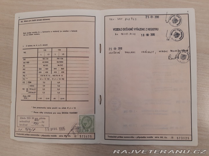 Škoda Favorit 135 lux 1990