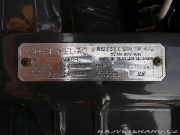Opel Kadett 1000 Lux VZÁCNÝ VETERÁN ! 1964