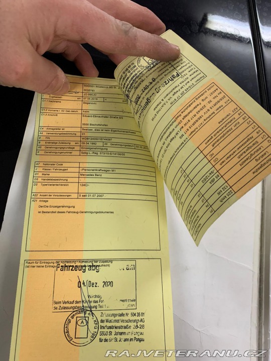 Mercedes-Benz Ostatní modely W124 Coupe 1992