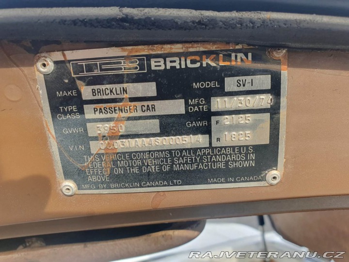 Ostatní značky Ostatní modely Bricklin SV-1 prodáno 1974