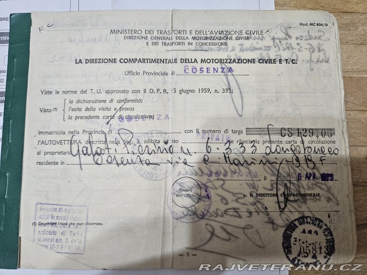 Fiat 500 Dovoz Itálie 1973