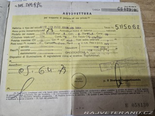 Fiat 500 Dovoz Itálie Bez koroze 1973