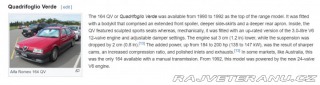 Alfa Romeo 164 QV Quadrifoglio Verde 1992