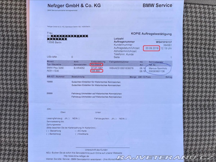 BMW 3 2.7 325e 112.356km! Plná 1987