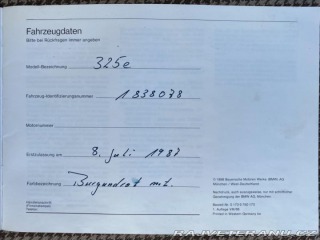 BMW 3 2.7 325e 112.356km! Plná 1987