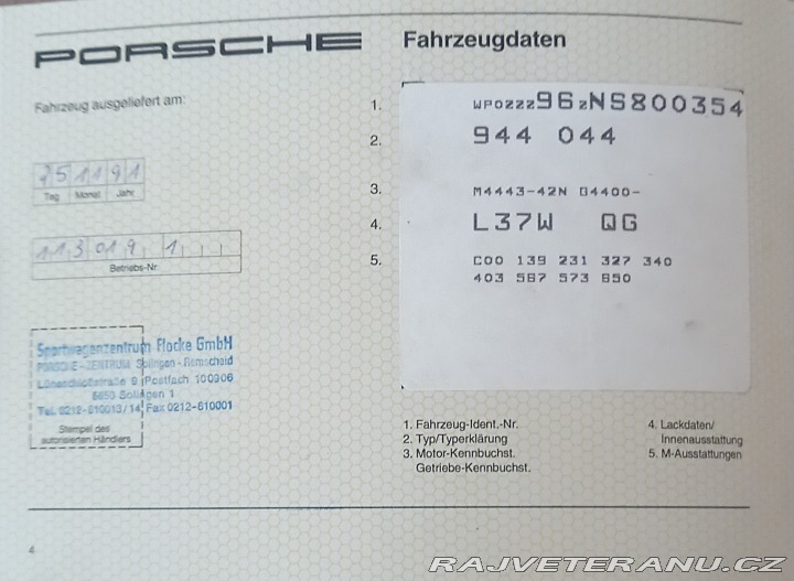 Porsche 968 targa 1991