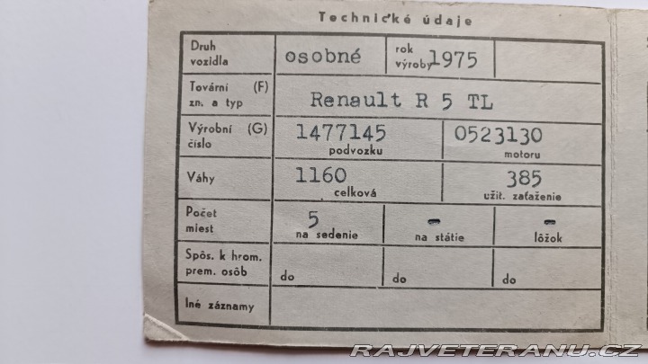 Renault 5 1222 1975