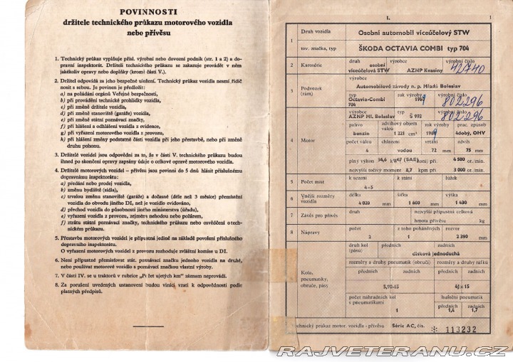 Škoda Octavia Combi 1969