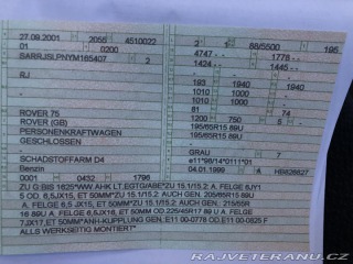 Ostatní značky Ostatní modely Rover 75 1.8i 2001