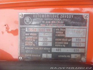 Škoda 1000 MB žábrovka 1965
