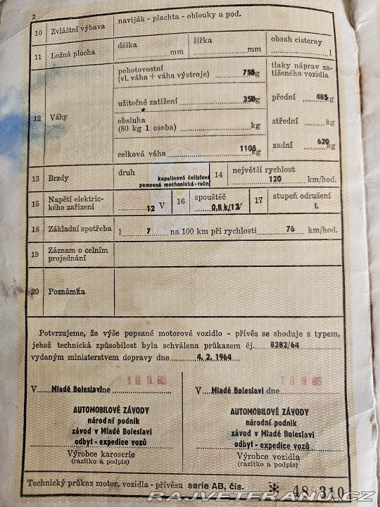 Škoda 1000 MB 1965