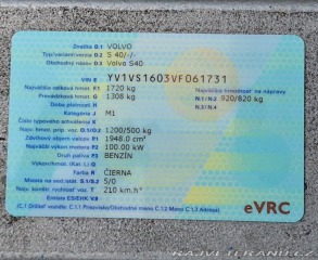 Volvo Ostatní modely S40 1997