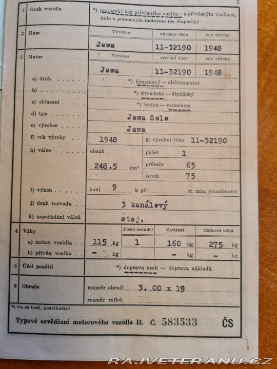 Jawa 250 Pérak 1948