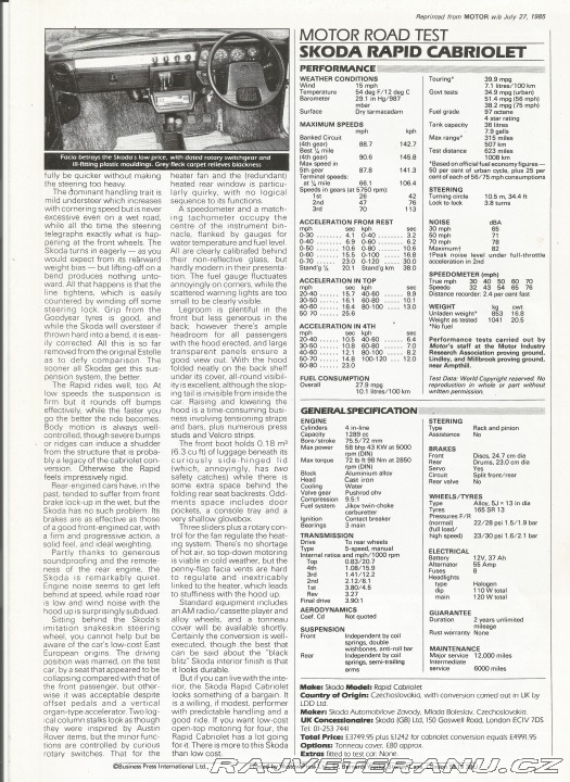 Škoda Rapid Rapid LDD Standard 1984