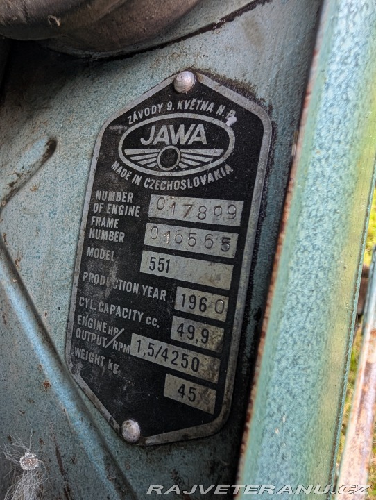 Jawa Ostatní modely 551 Jawetta 1960