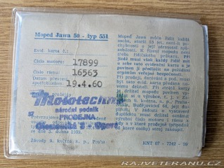 Jawa Ostatní modely 551 Jawetta 1960