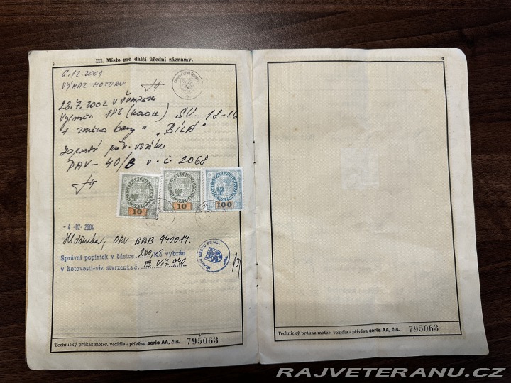 ČZ 175 502 Prase, původní TP 1961