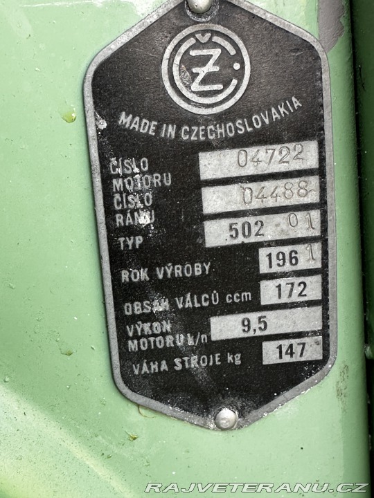 ČZ 175 502 Prase, původní TP 1961