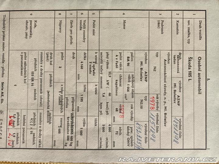 Škoda 105 L - 742 1978