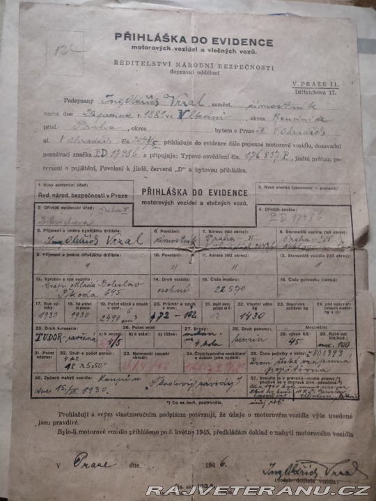 Škoda Ostatní modely 645 tudor 1929