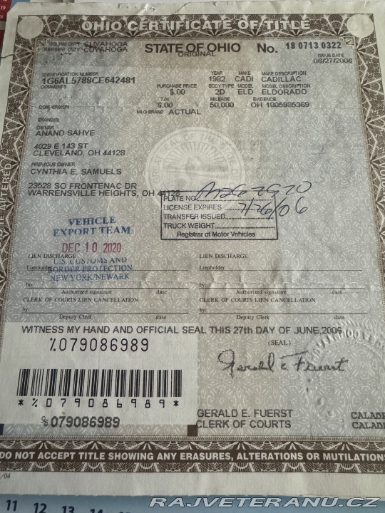 Cadillac Eldorado 1982