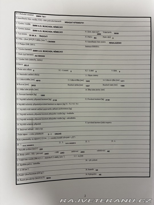 BMW 7 E32, 730i 1988