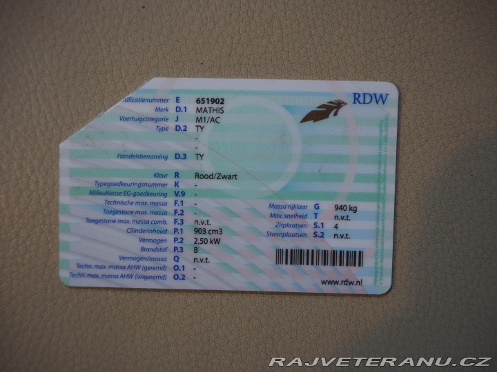 Ostatní značky Ostatní modely MATHIS TY 1929