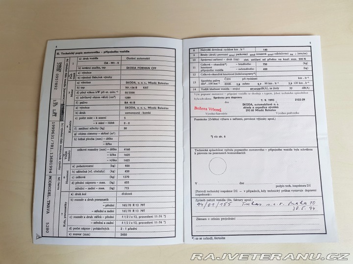 Škoda Forman 785 1994