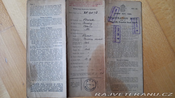 Ostatní značky Ostatní modely Rover 12/14hp clegg 1924