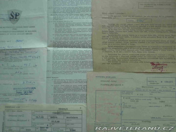 Škoda 1000 MB osobné 1965