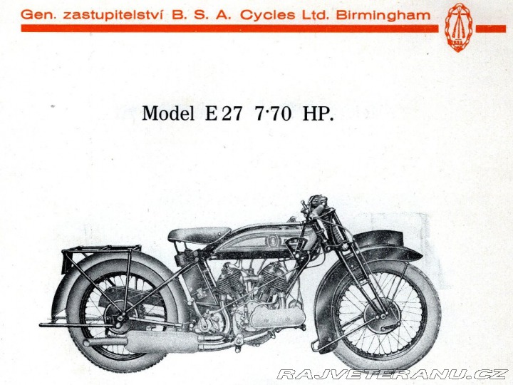 BSA Ostatní modely BSA 770 Model E27 Light 1927