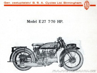 BSA Ostatní modely BSA 770 Model E27 Light 1927