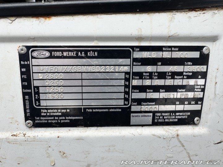 Ford Transit MK2 2.4D dodávka 1982