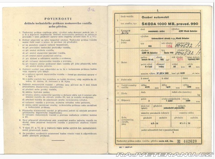 Škoda 1000 MB 990 1964