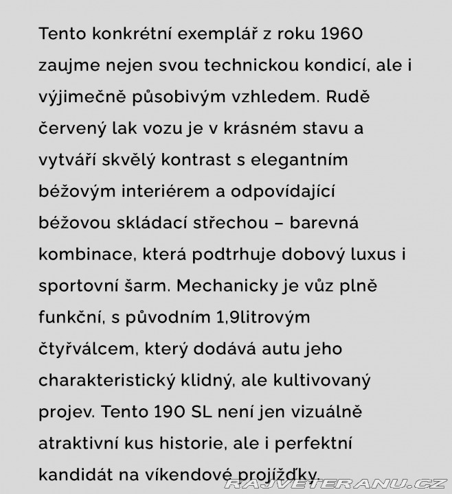 Mercedes-Benz SL 190 sl 1960