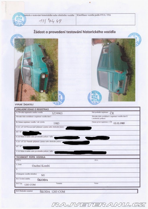 Škoda 1203 1203 COM 1985