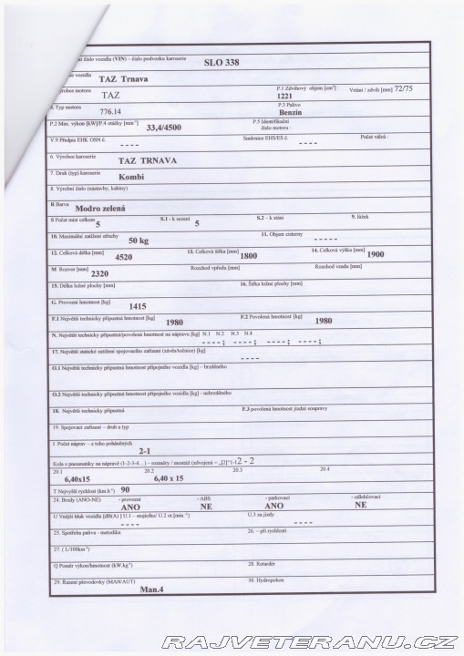 Škoda 1203 1203 COM 1985