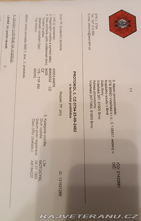 ČZ 175 450/05 Deluxe 1965