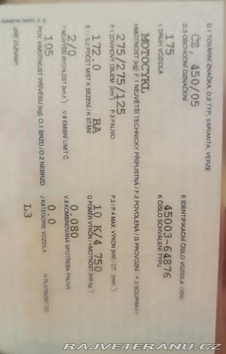 ČZ 175 450/05 Deluxe 1965