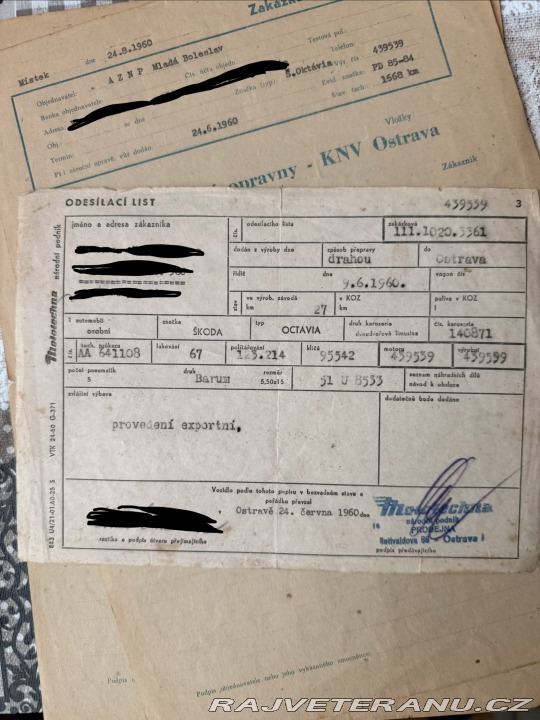 Škoda Octavia 985 1960