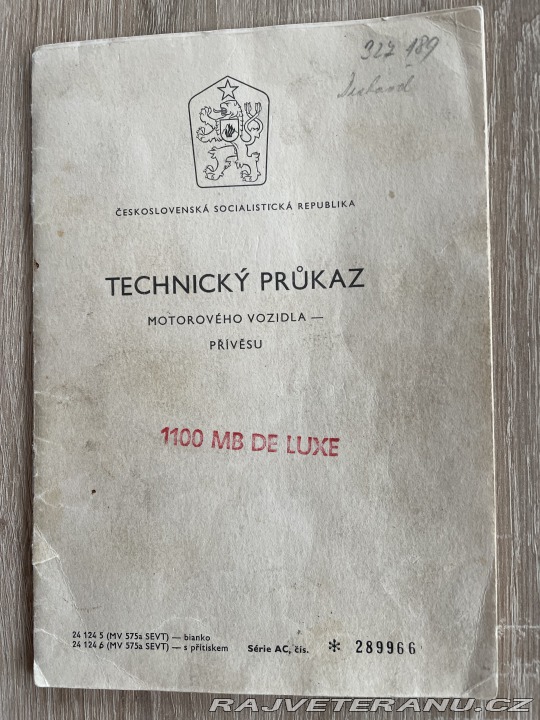 Škoda 1100 Š 1100MB De Luxe 1968