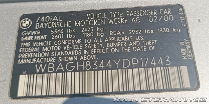 BMW 7 740 iL E38 2000