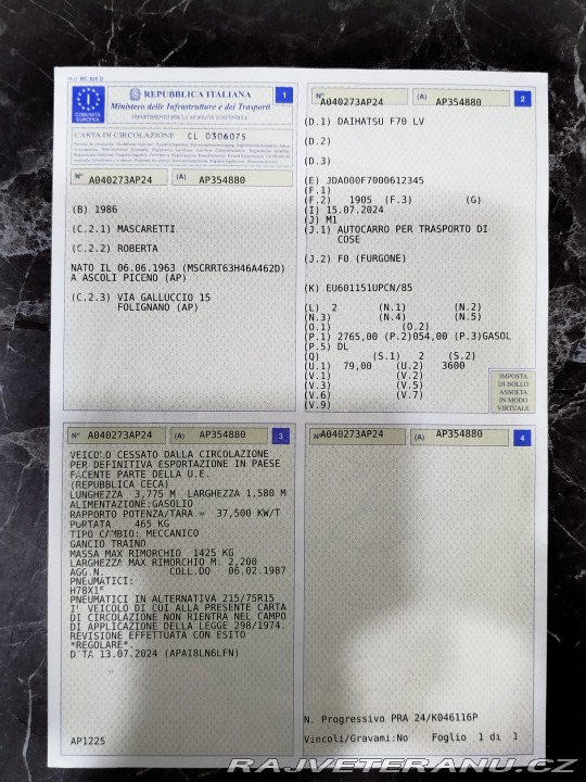 Ostatní značky Ostatní modely Daihatsu Rocky 1986