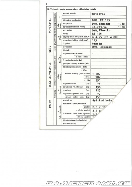 DKW Ostatní modely RT 125 1938