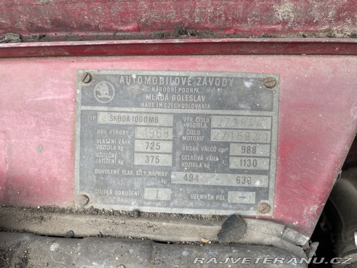 Škoda 1000 MB  1968