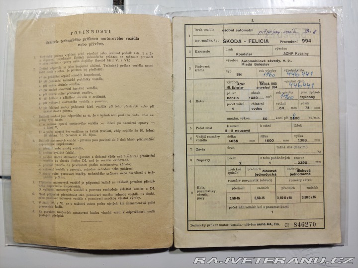 Škoda Felicia  1960