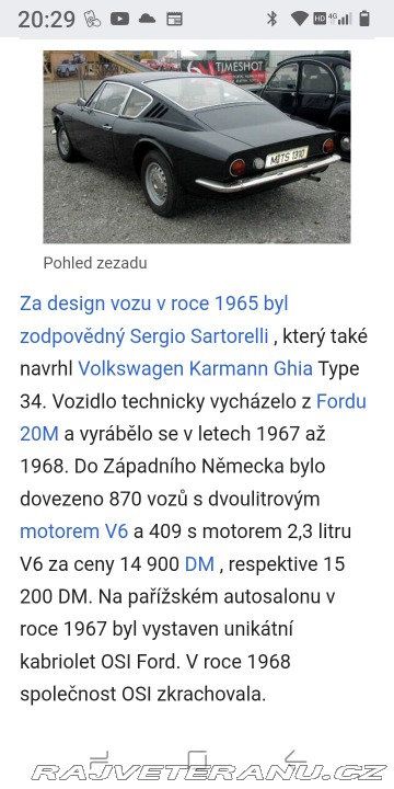 Ford Ostatní modely OSI 1967