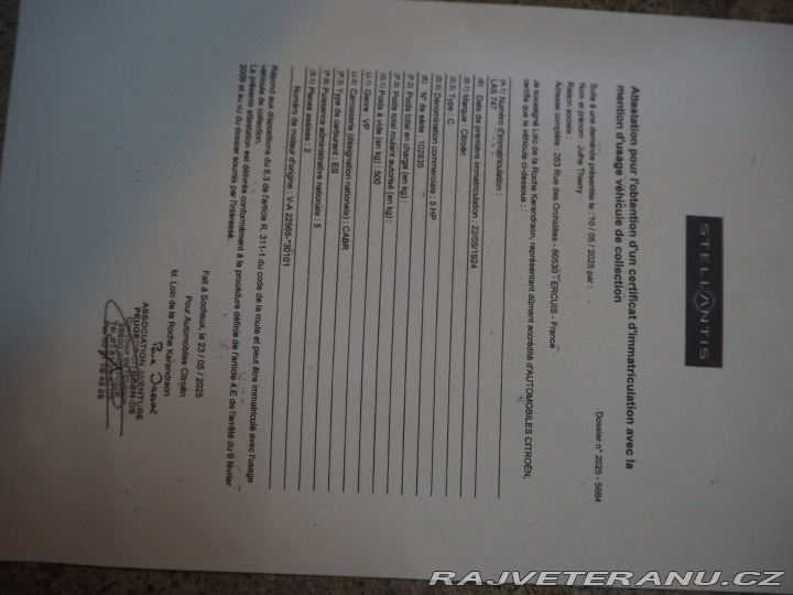 Citroën Ostatní modely C  5HP 1925