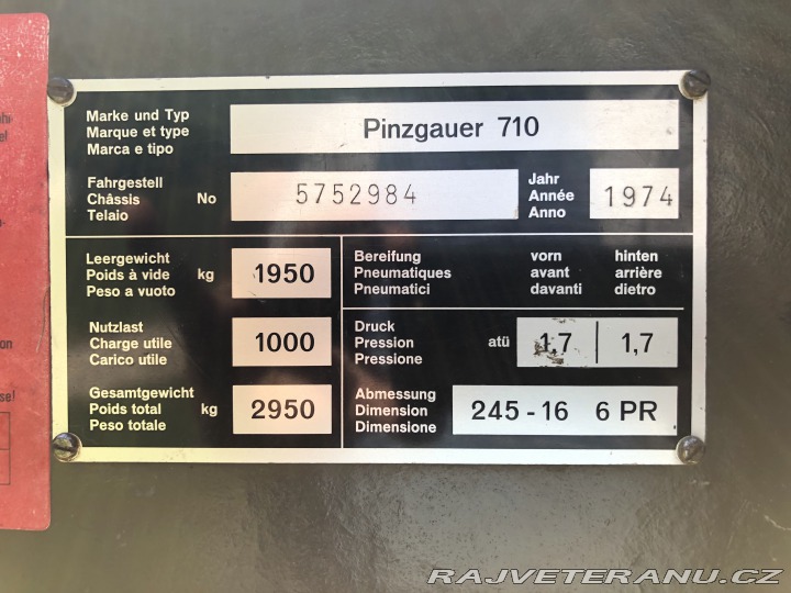 Ostatní značky Ostatní modely Steyr-Puch Pinzgauer 710M 1974